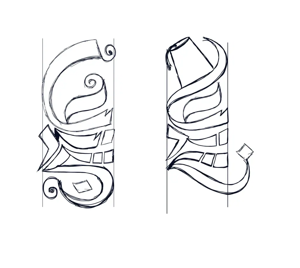 Abdeen Coffee: Hand sketches