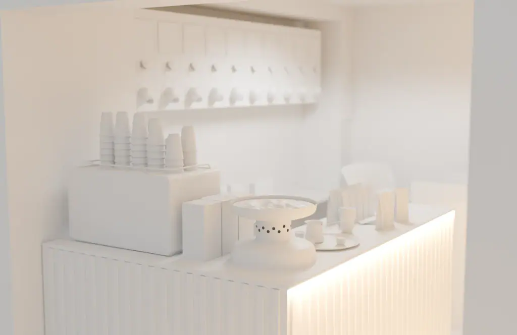 Abdeen Coffee: Clay render