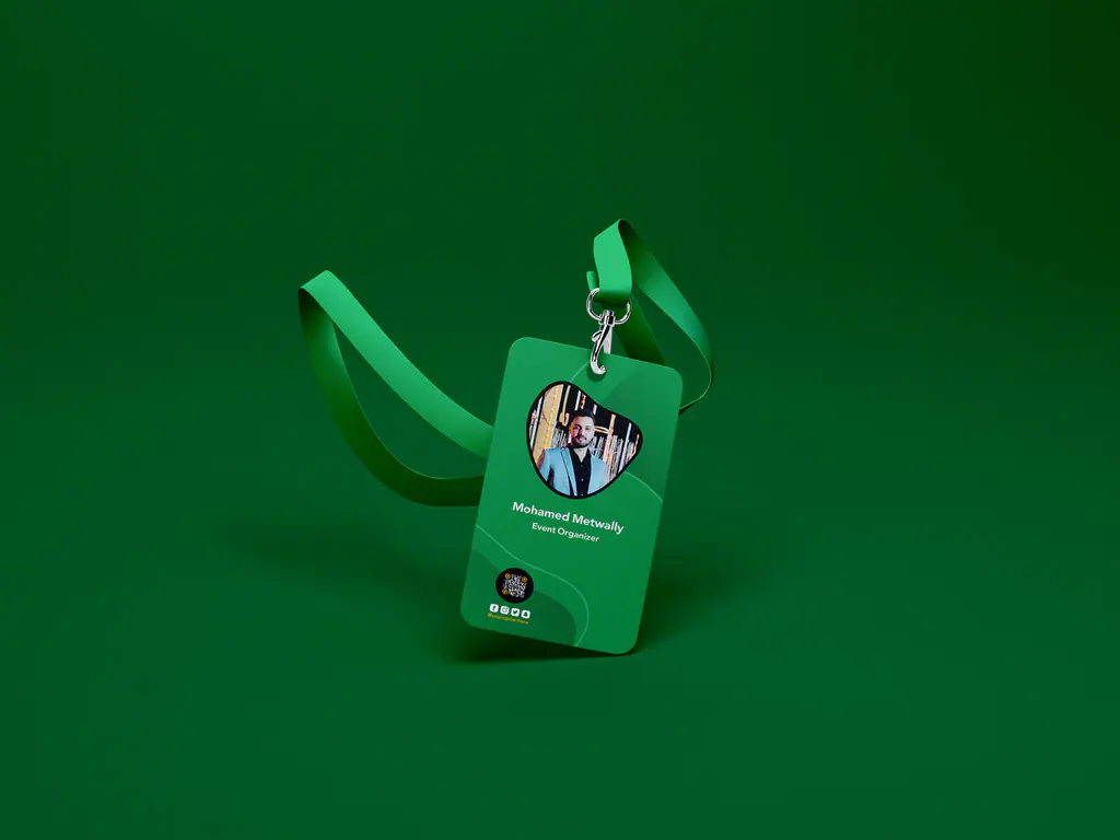 Book & Technology Fair: second direction · badge and lanyard