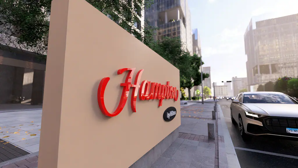 Hampton Signage: hampton sign, 3D render 1
