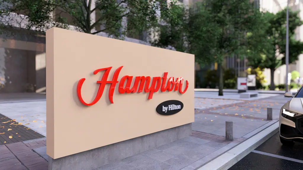Hampton Signage: hampton sign, 3D render 3