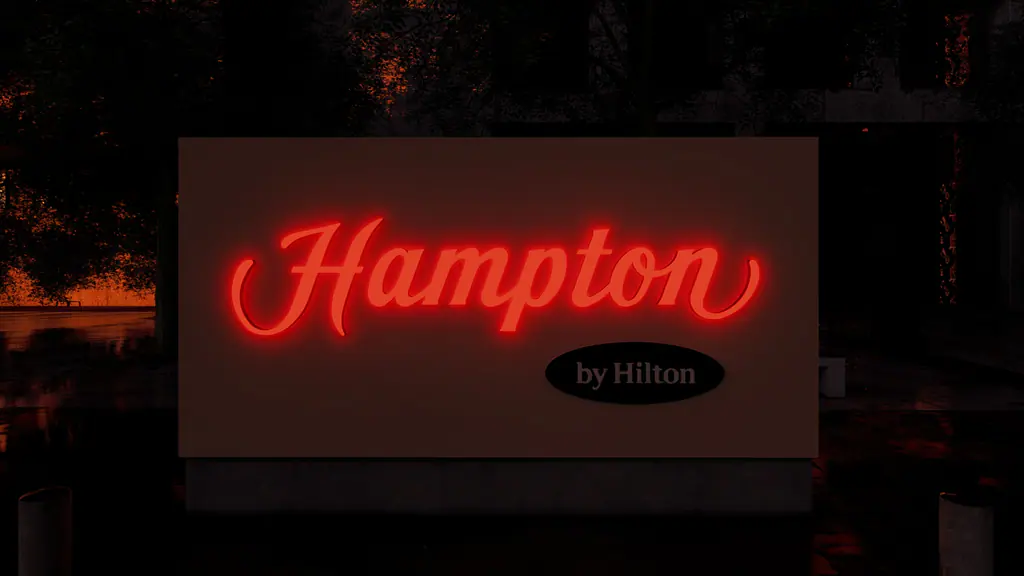 Hampton Signage: hampton sign, 3D render 5