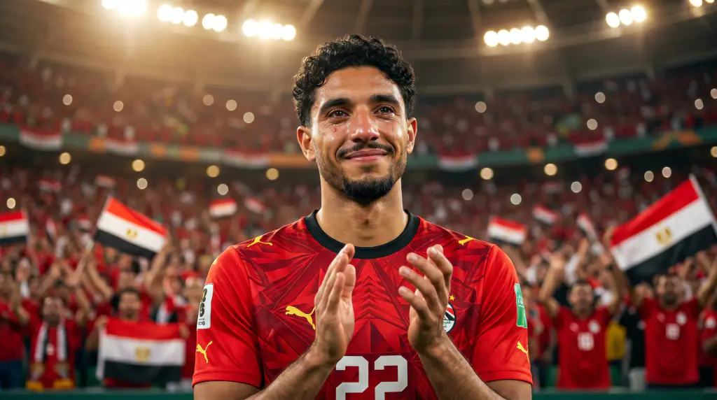 A player smiling and clapping