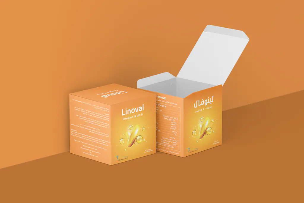Twins Pharma packaging: linoval and Immutwins 2