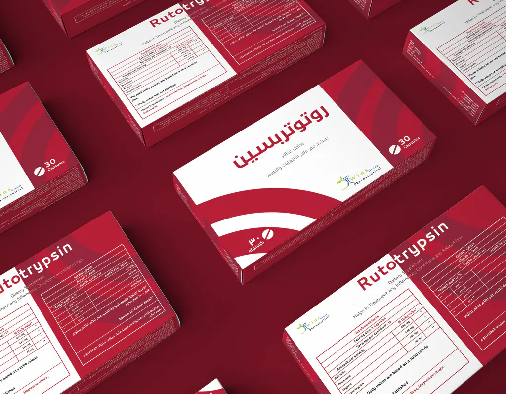 Twins Pharma packaging: rutotrypsin 5