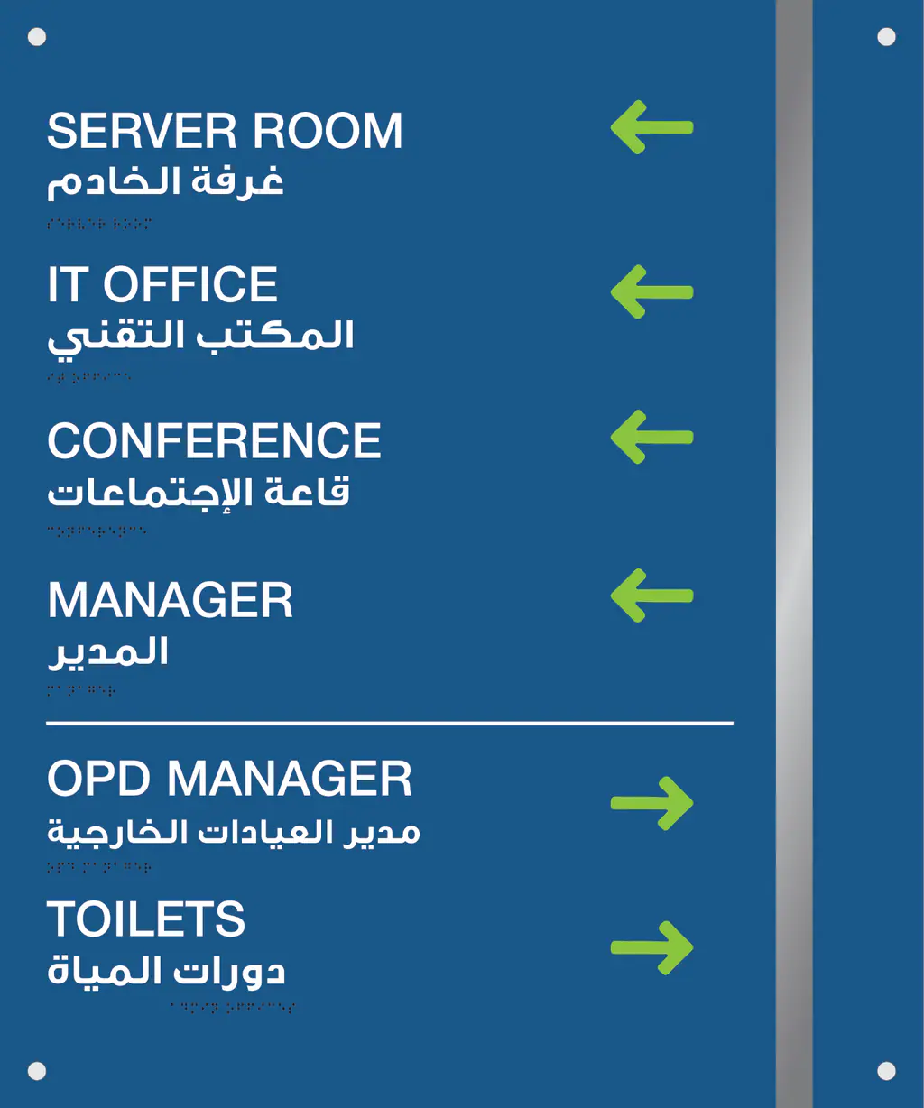 Wayfinding at Al-Mareiyah: tharba medical centre, signs 7